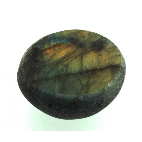 Part Polished Labradorite Gemstone Dragon Egg Half